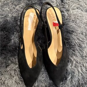 INC International Concepts Black Slingback Heels